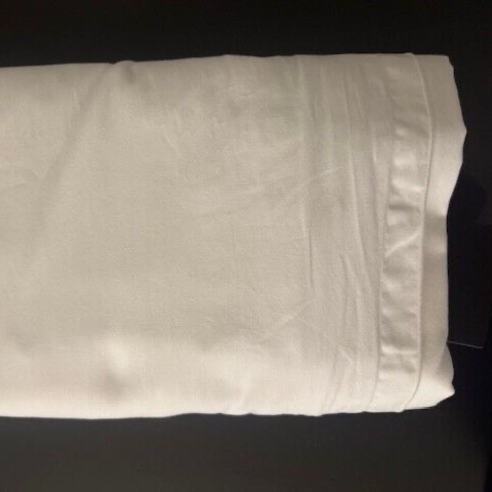 Sateen White Full / Queen Adjusted size:  80" wide / 78" in length